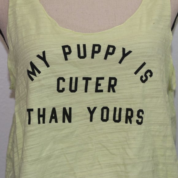 PINK by Victoria's Secret Sleepwear Tank Top - "My Puppy is Cuter Than Yours" - Picture 3 of 7